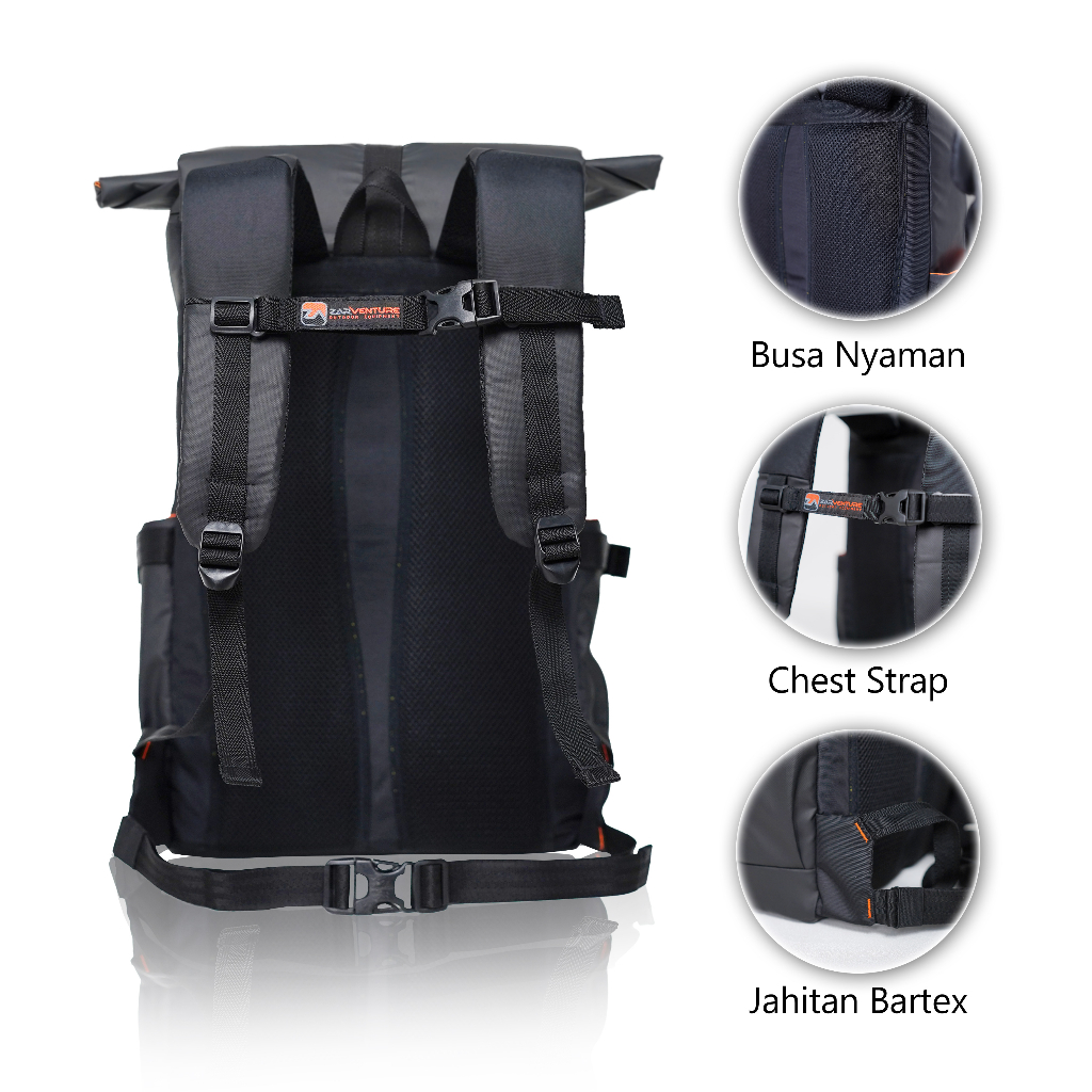 Zarventure clever tas daypack ransel backpack tas laptop waterproof