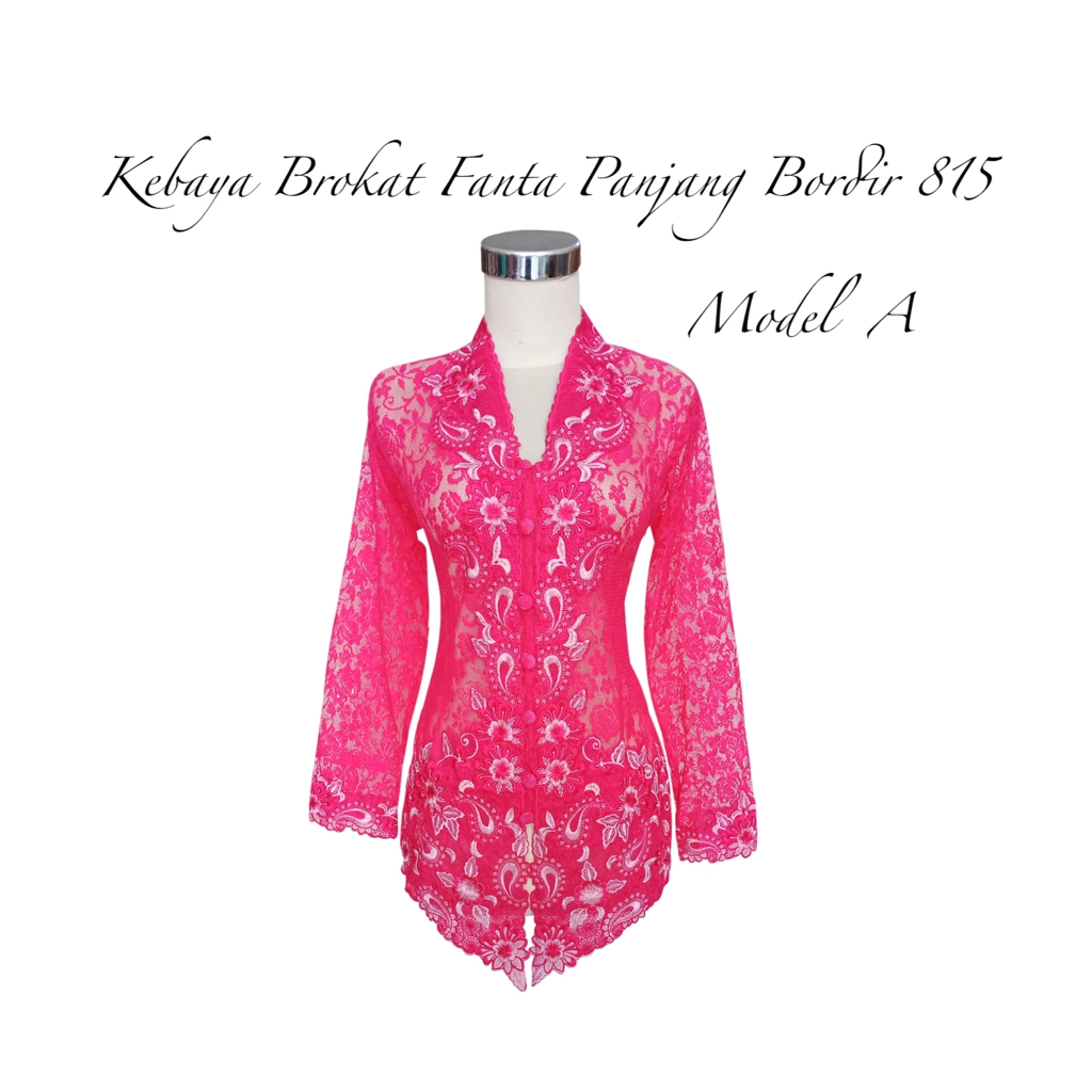 Kebaya Brokat Fanta Panjang Bordir 815