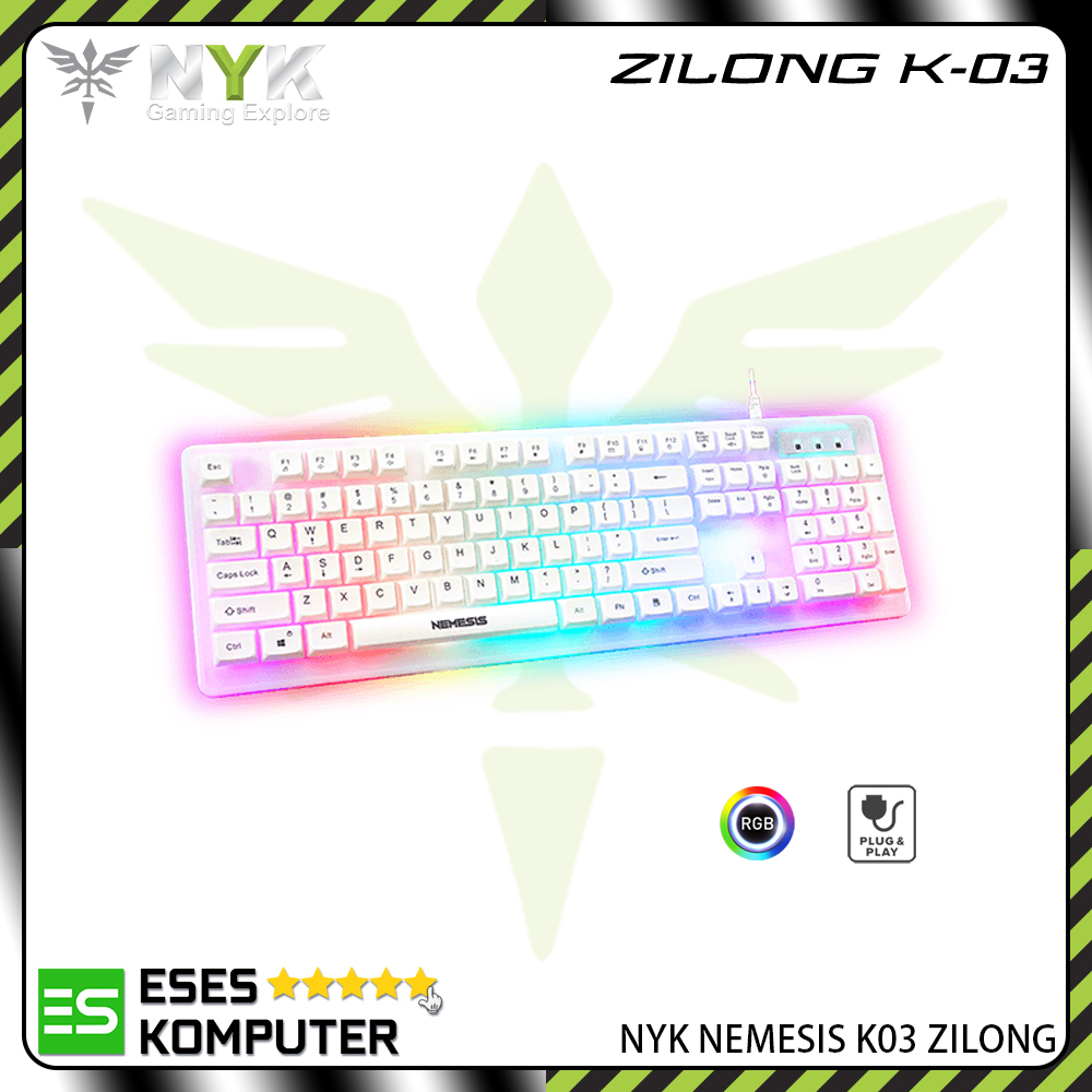 Keyboard NYK Nemesis K-03 K03 Zilong RGB | Keyboard Gaming