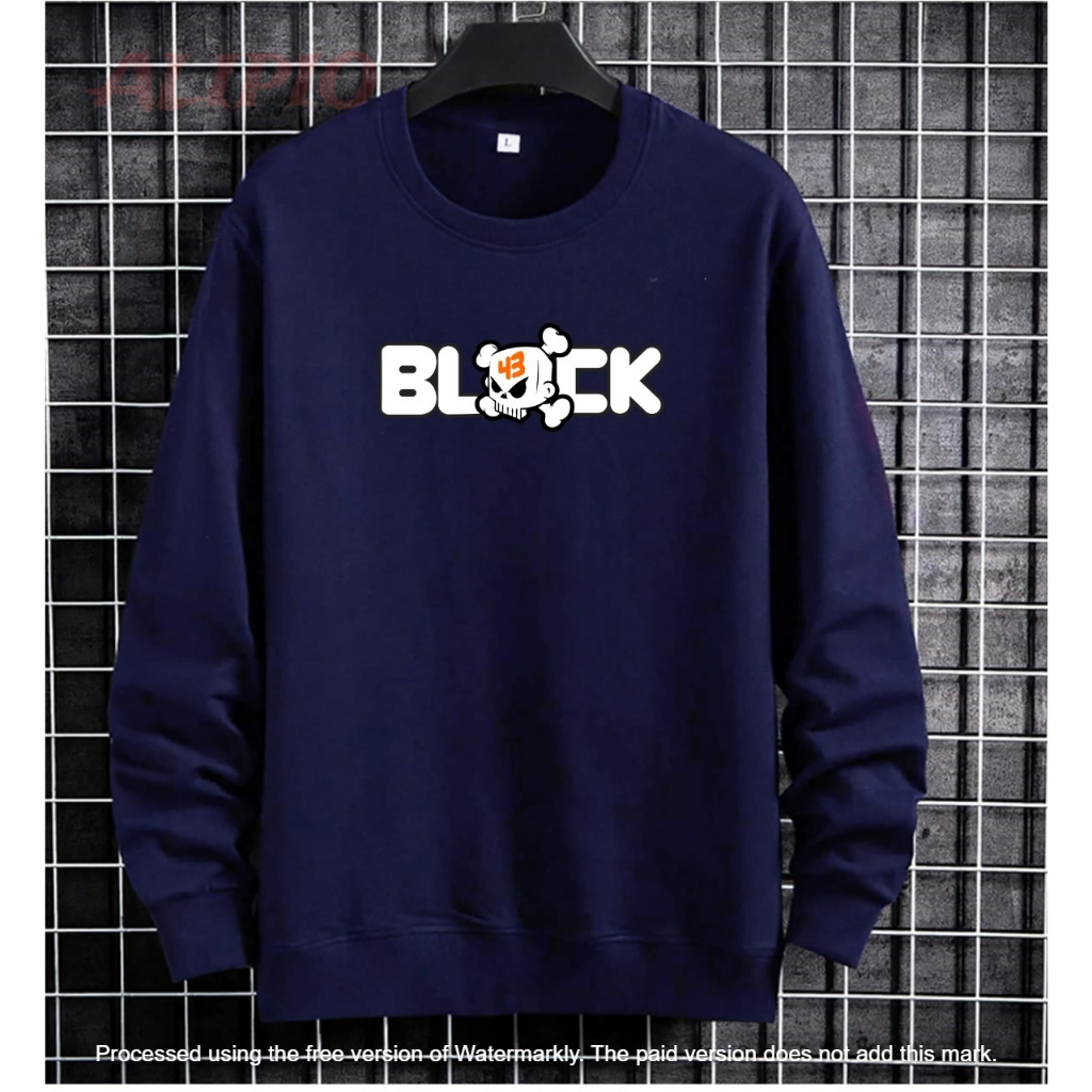 Sweater Crewneck Pria Terbaru BLOCK  Basic Pria/WanitaTermurah Kualitas Distro