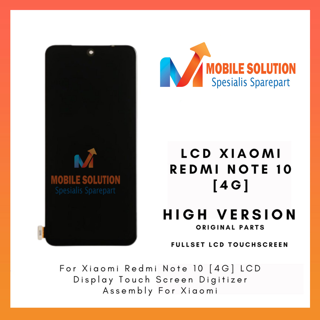 Grosir LCD Xiaomi Redmi Note 10 4G / LCD Xiaomi Redmi Note 10S 4G Fullset Touchscreen Garansi 1 Bulan + Packing + Bubbel