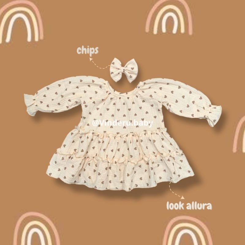 Vinderu Allura Dress/Baju Bayi/Dress Bayi/Pakaian Bayi