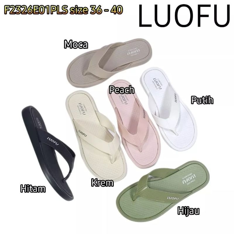Sandal Jepit Luofu Wanita Original F-2326 Sandal Karet Empuk