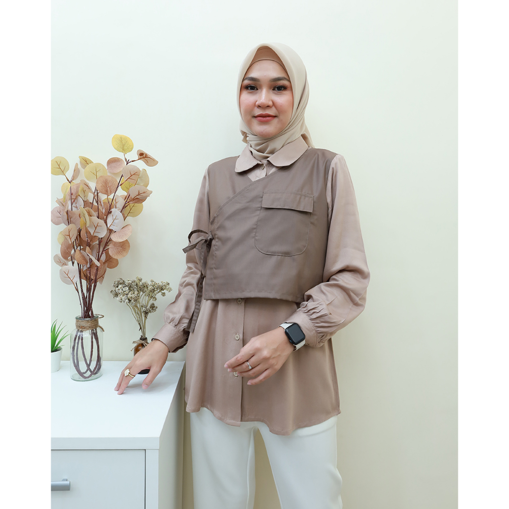 KOBUKI Shirt - Pakaian Kemeja Wanita Terbaru by Hijab Mamah icis