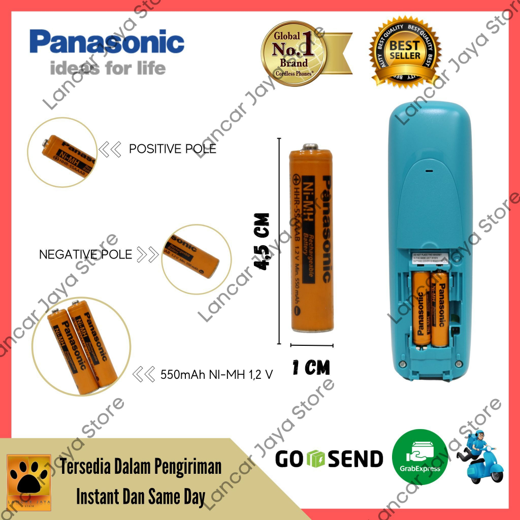 Battery/batrai/Baterai Rechargeable Panasonic AAA Original NI -  Mh HHR - 55AAB /550mAh