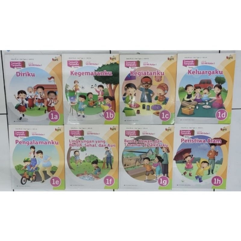 Tematik kelas 1 Erlangga 1abcdefgh (8 buku)