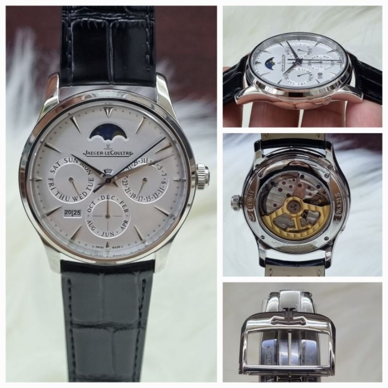 JAM TANGAN JLC TALI KULIT MATIC SWISS CLONE 1.1 GRADE AAA 3.6MM