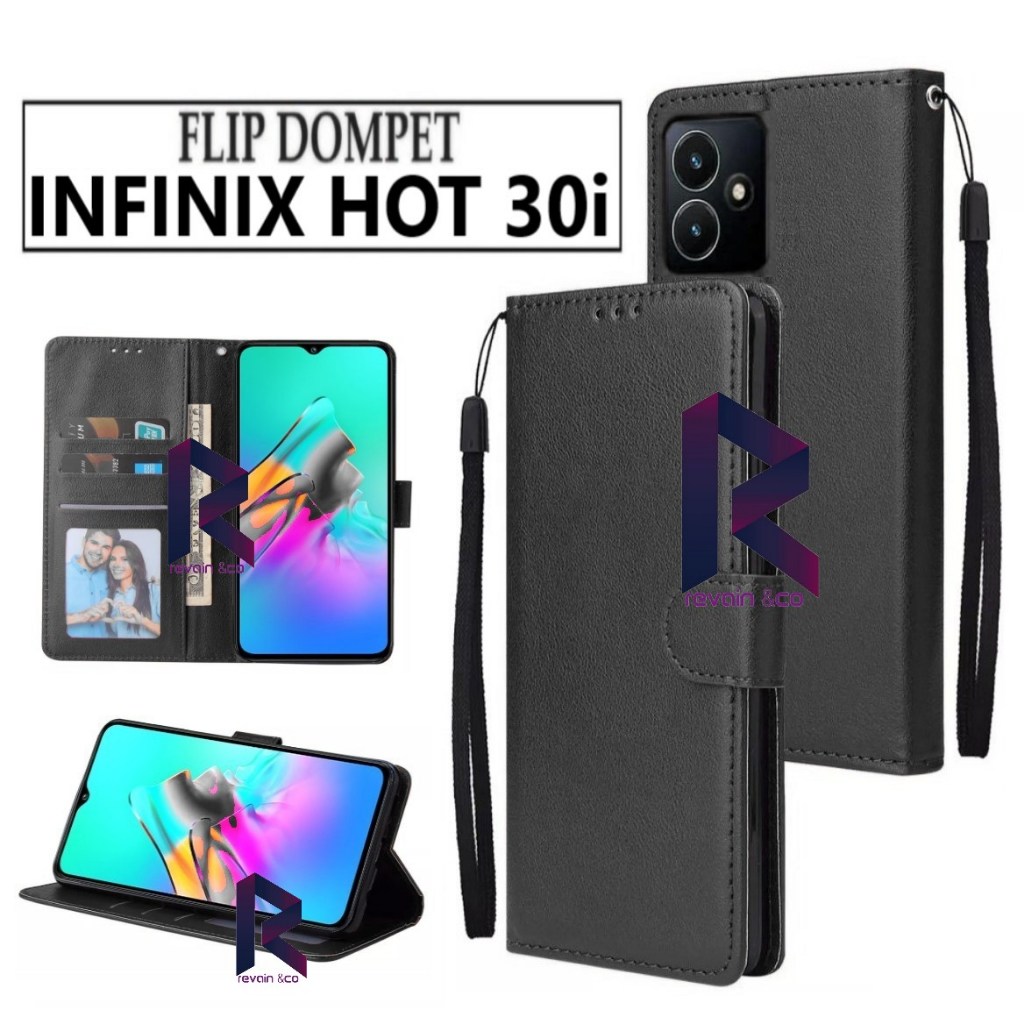 CASE INFINIX HOT 30i FLIP WALLET LEATHER KULIT PREMIUM SARUNG BUKA TUTUP KESING HP FLIP CASE INFINIX HOT 30i