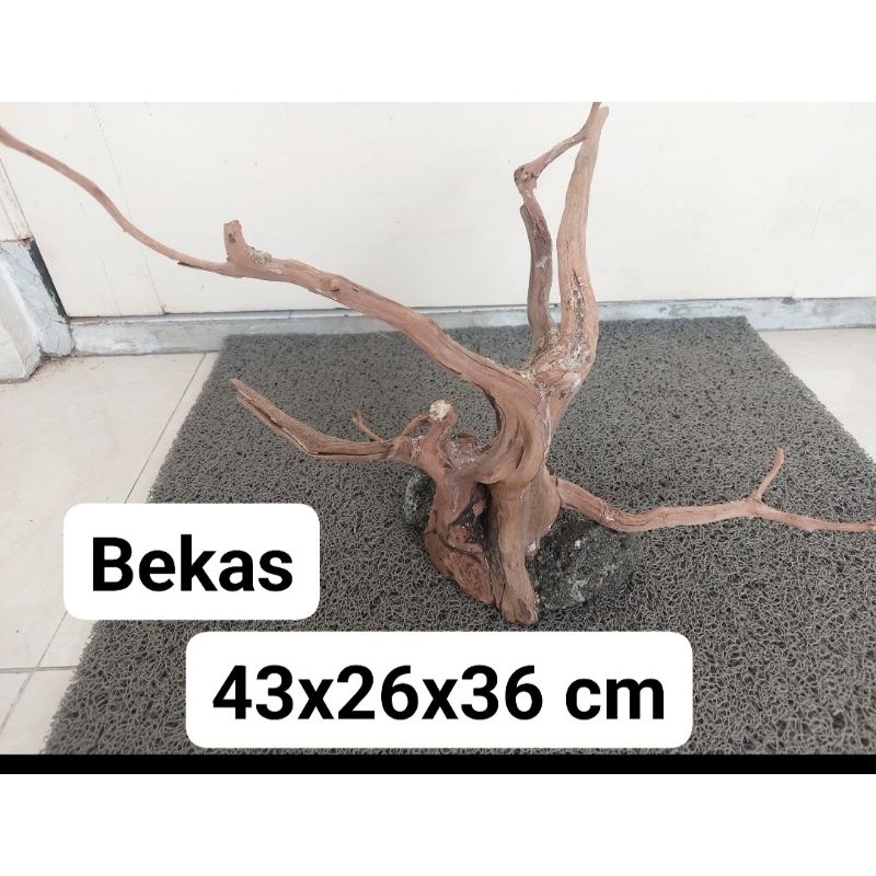 Kayu hiasan aquarium bekas