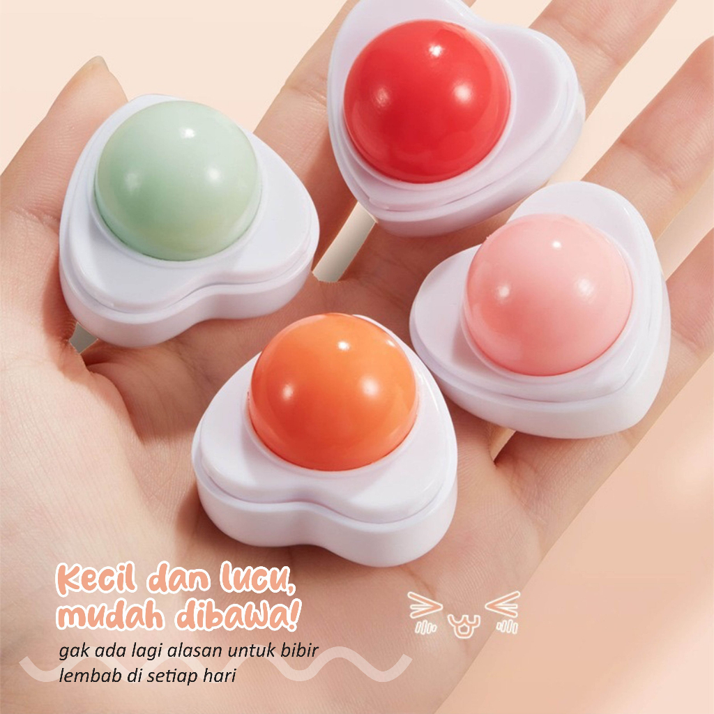 Lip Balm Pelembab Perawatan Bibir dan Memudar Garis Bibir 4 Varian Rasa Buah