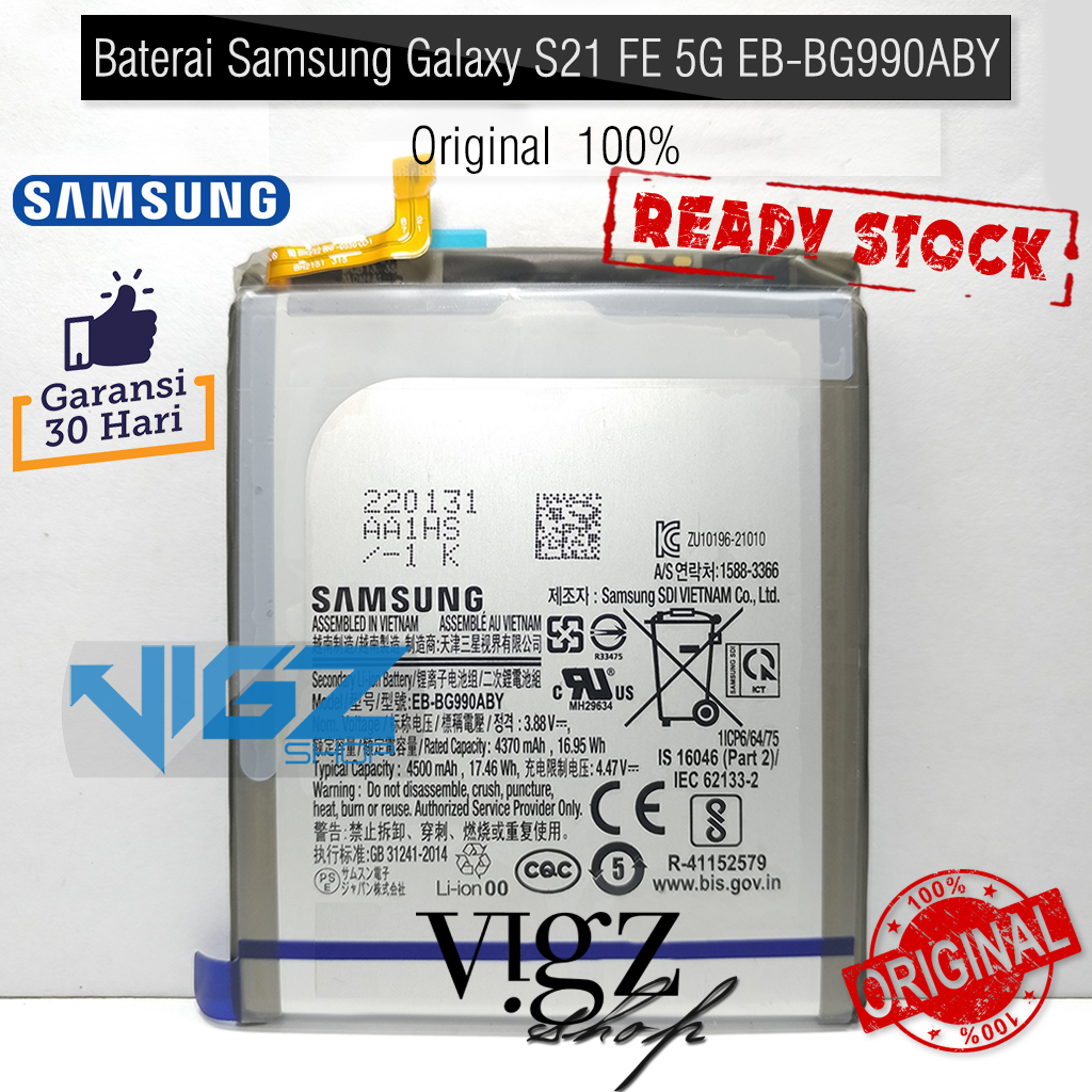 Baterai Samsung Galaxy S21 FE 5G EB-BG990ABY Original 100%