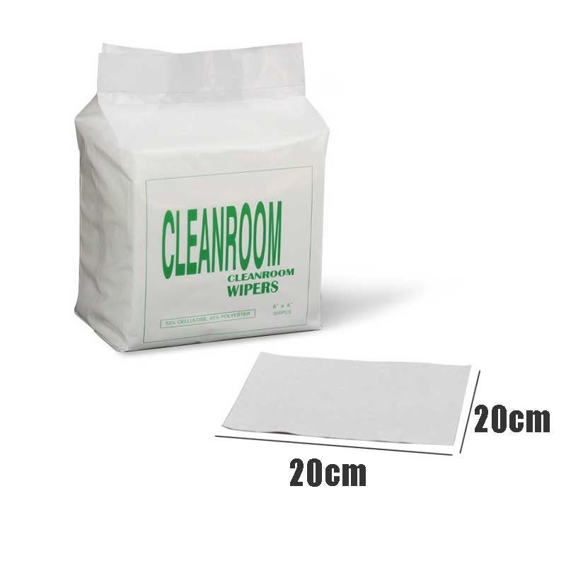 300pcs/set Dust Free Cloth Cleanroom Wipers 9&quot; x 9&quot; 20*20cm Kain Pembersih Debu Komponen Non-Woven Wipes