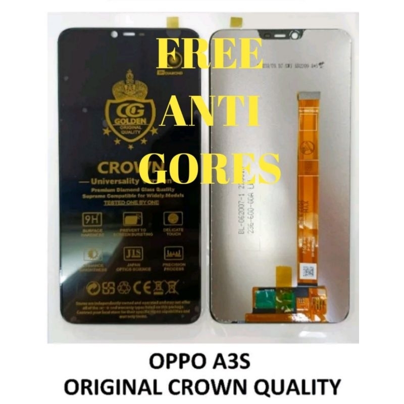 Lcd Torchscreen Hp Fullsett Oppo A3S. Original Crown Quality. Free Dus packing & Bubble Wrap