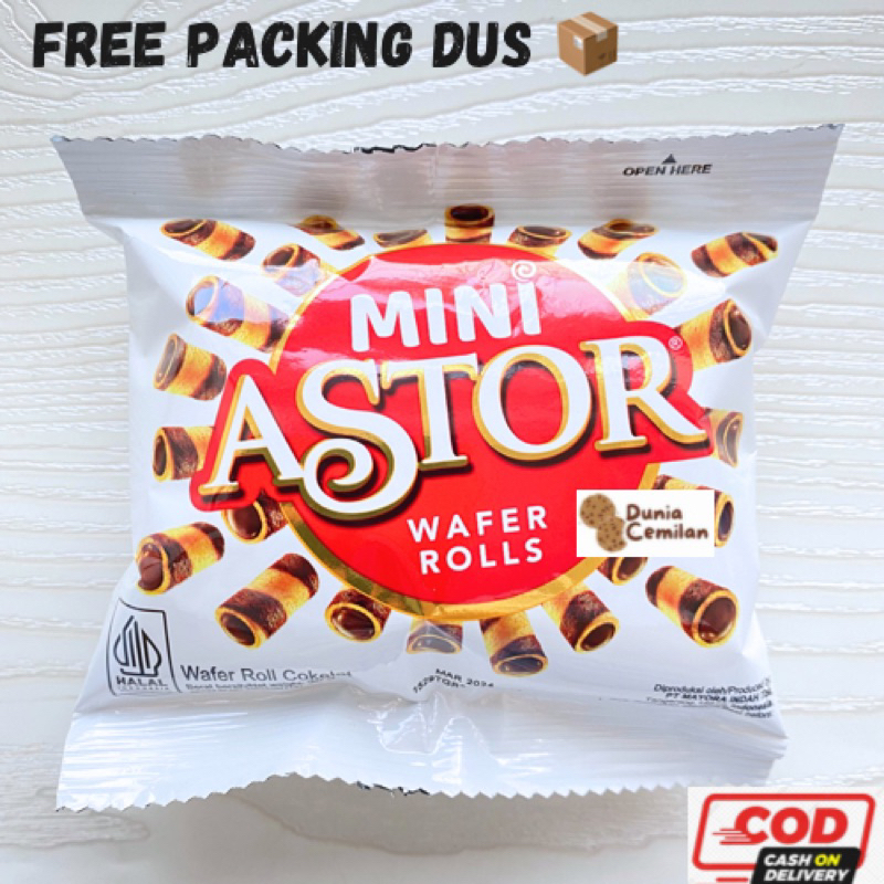 [TERMURAH!!] Mini Astor Wafer Chocolate 20gr - Wafer roll coklat creamy