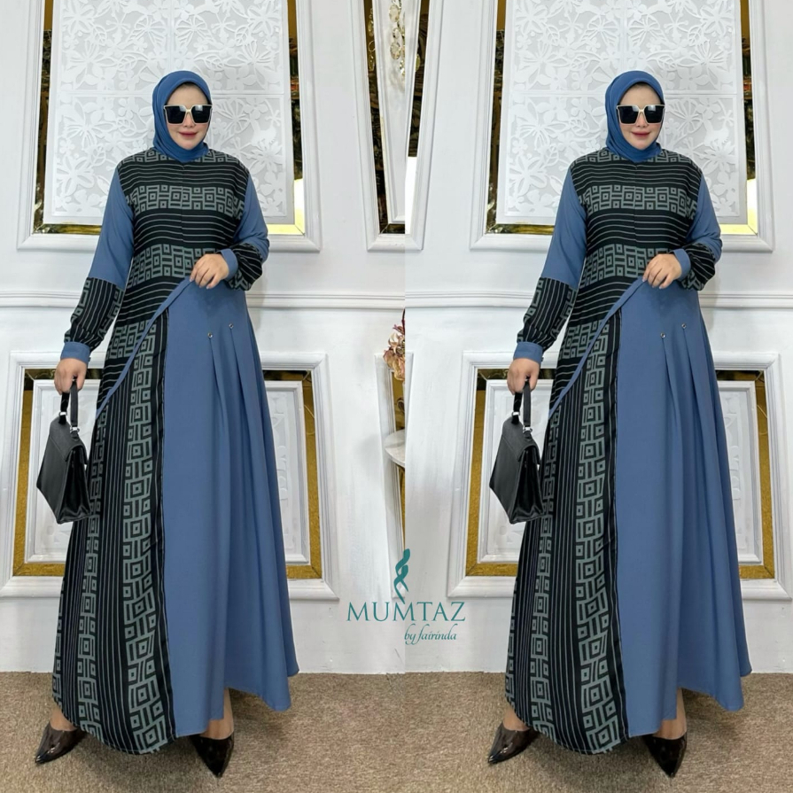 SHANUM ADHA DRESS ITYCREPE ORI BY MUMTAZ VIOLA GAMIS WANITA MEWAH FASHION MUSLIMAH CASUAL