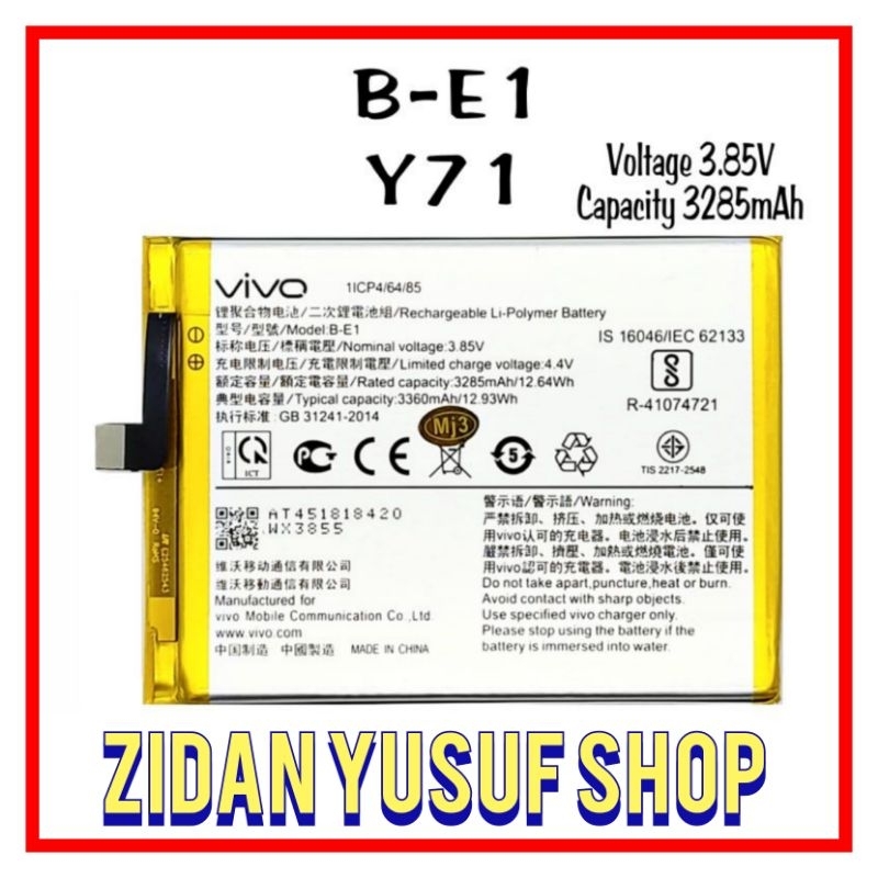 BATTERY BATRE BATRAI BATERAI VIVO Y71 B-E1 BATT ORIGINAL