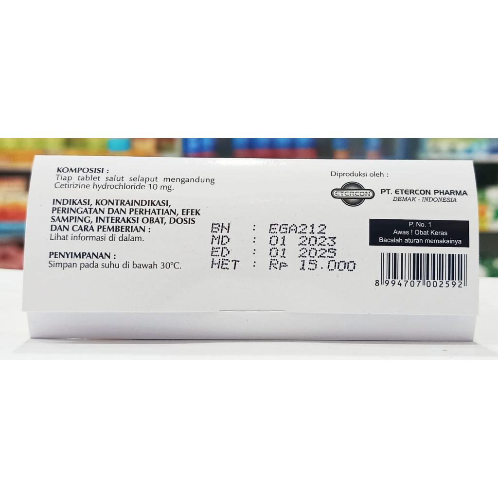 Prosix 1 Strip Isi 10 Tablet - Obat Pilek/Biduran/Gatal-Gatal Ampuh