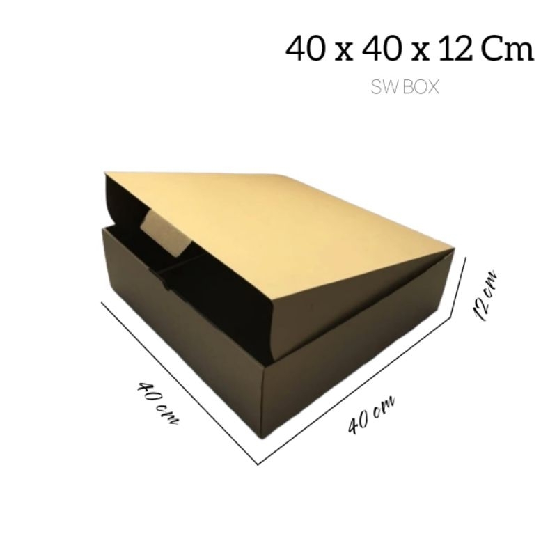 

kardus/karton uk 40x40x12 cm model die cut kotak/pizza dll