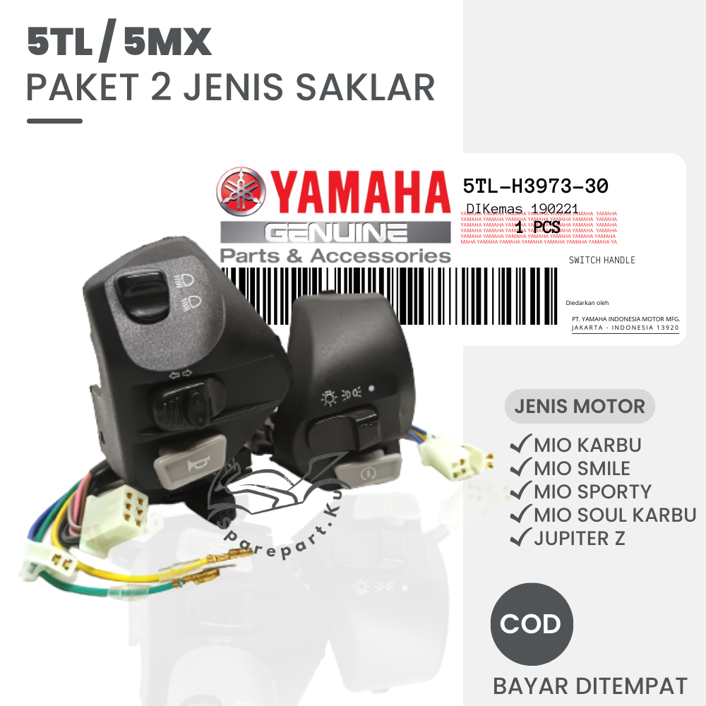 5TL 1 PASANG KIRI KANAN SAKLAR SEN KIRI MIO SMILE SAKLAR STATER STARTER SPORTY J SOUL JUPITER Z MX /