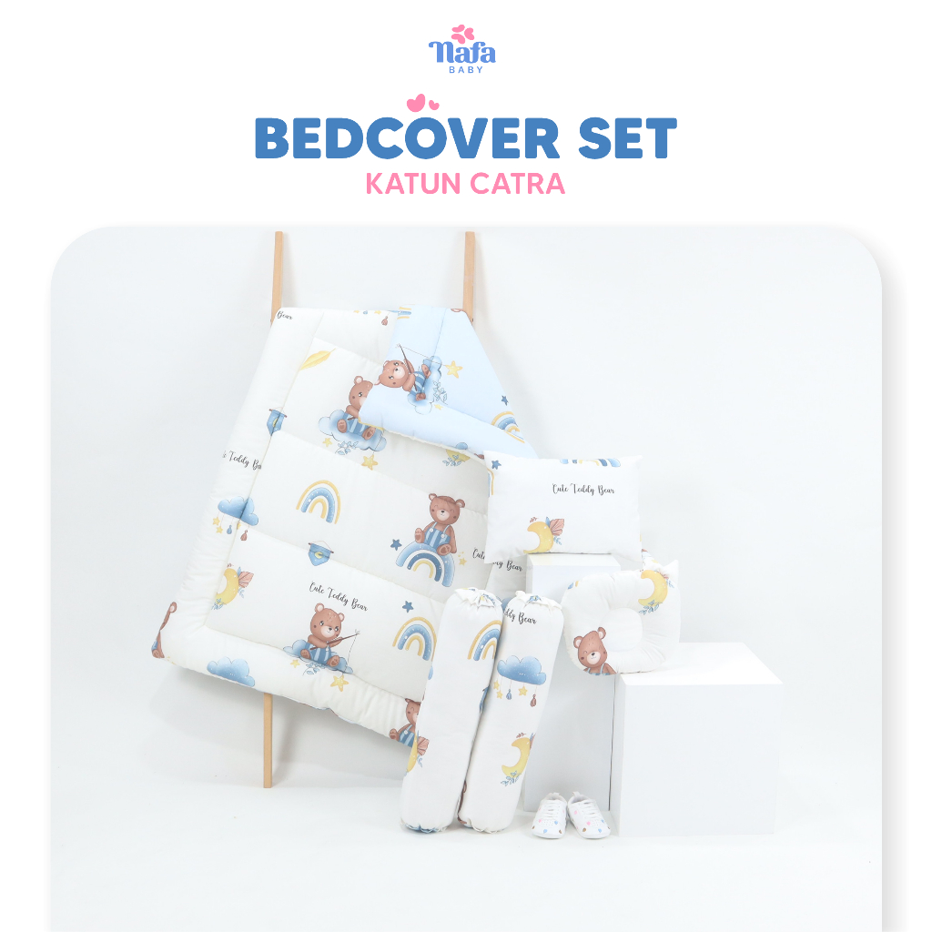 BEDDING SET BABY | BEDCOVER BAYI SET BANTAL GULING NAFA BABY