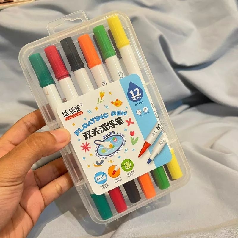 

Magic Marker Floating Pen 1 Set Isi 12 Pcs Spidol Apung Viral Spidol Ajaib Alat Tulis Sekolah Viral Termurah