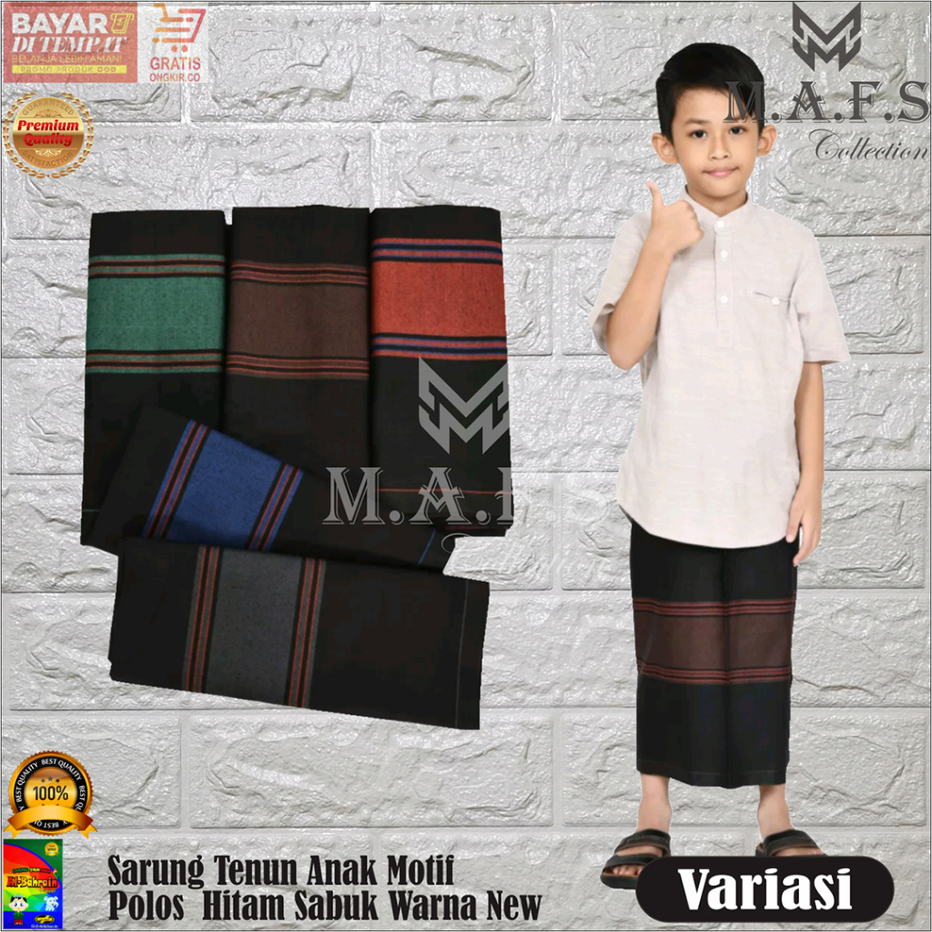 SARUNG ANAK SARUNG TENUN MOTIF  SABUK WARNA TUMPAL GARIS ALBAHRAIN