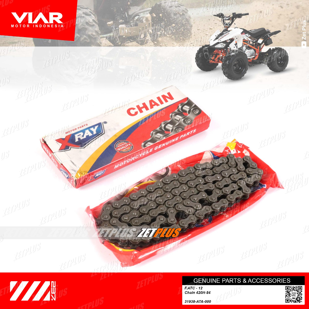 RANTAI 420H-104L ATV RAZOR 100sp /viar chain xray/rante tebal motor universal