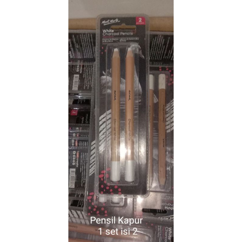 

White Carcoal set isi 2, Kapur Pensil