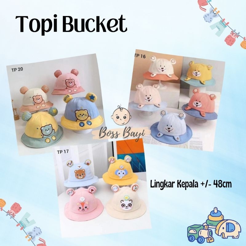 BOSS BAYI - Bucket Hat / Topi Bucket Bayi Anak Motif Animal