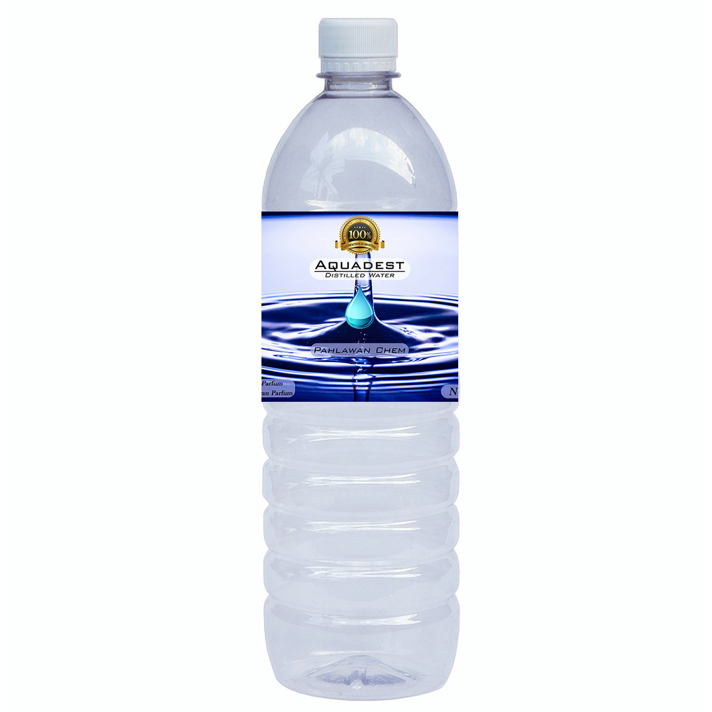 Aquadest 1Liter Pure Campuran Parfum Water Base Pahlawan Parfum aquades / Distilled water / air suling / Air Murni