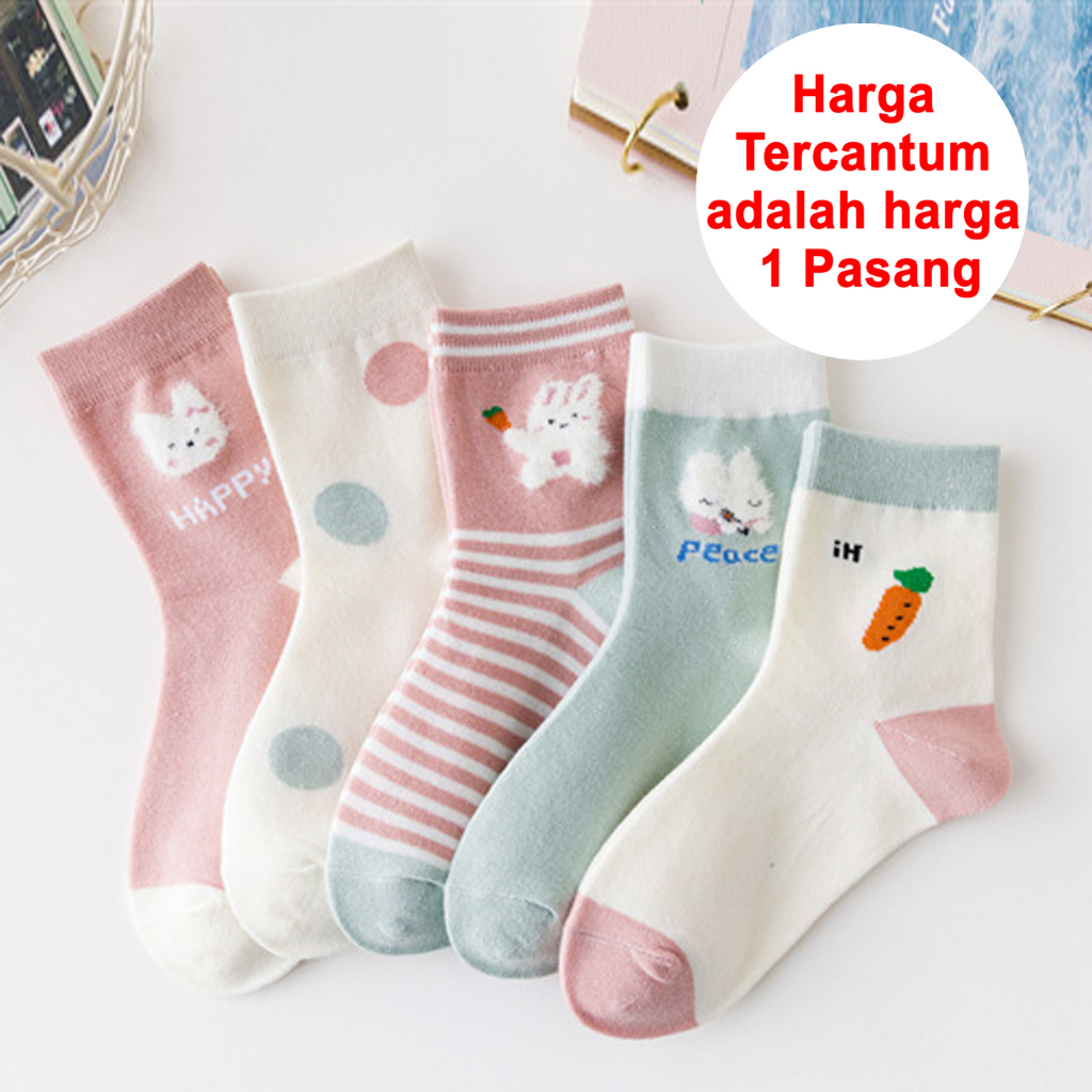 PROMO 12.12 PUNCAK Okaybaby B332 Kaos Kaki Anak Perempuan (Harga Tercantum Itu Per 1 Pasang) Bahan Tebal Lembut Motif Hewan Lucu Terbaru 1-9 Tahun