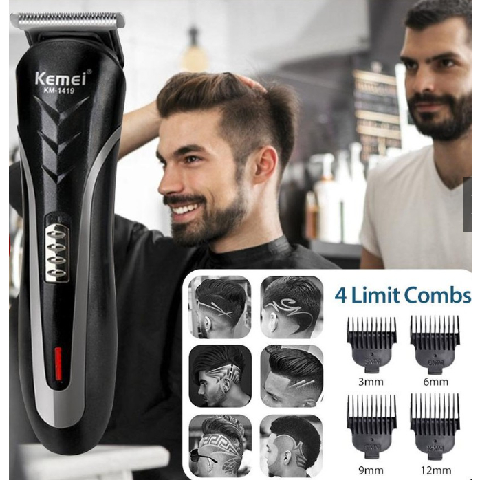 Kemei 1419 Hair Clipper Alat Mesin Cukur Rambut Kumis Jenggot KM-1419