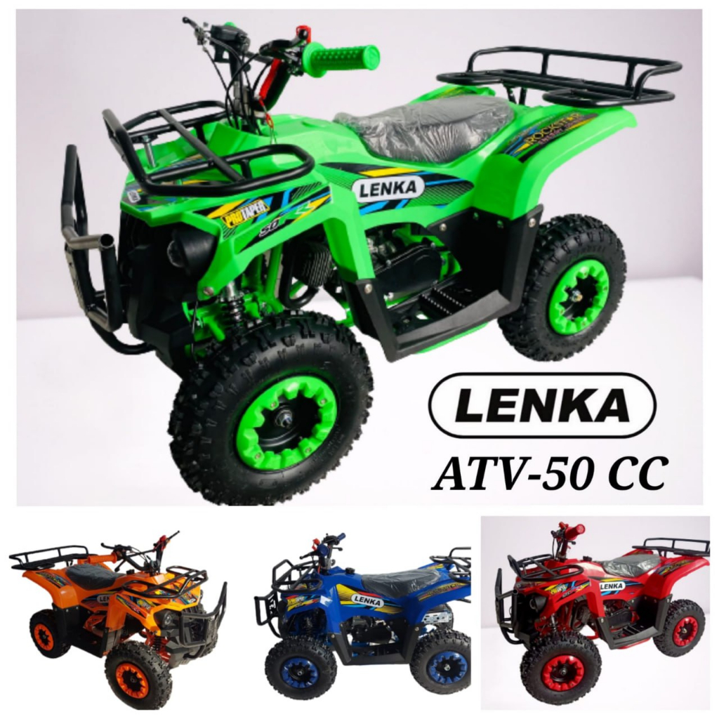 Lenka Motor ATV Tracker Sport Mesin 2 Tak 50 CC Mainan Motor ATV