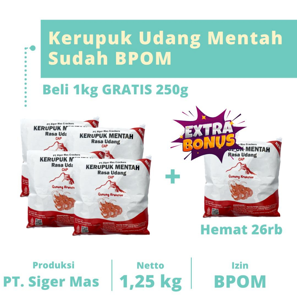 

KRUPUK UDANG MENTAH CAP GUNUNG KRAKATAU-KRUPUK MENTAH MURAH-KRUPUK UDANG RESMI BPOM