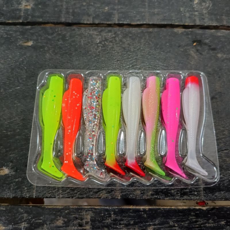 SOFT LURE 6CM ISI 8PCS I UMPAN CASTING IKAN GABUS DAN TOMAN