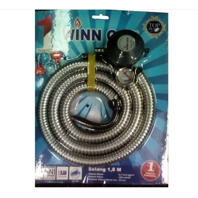 Winn Gas Selang Paket Regulator Gas Meter Spiral PSFRW68M/ PSFRW298M