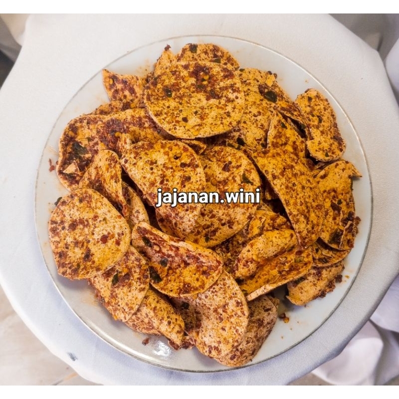 

[COD] Basreng Koin Bulat 250gram Keripik Basreng Super Pedas/Original
