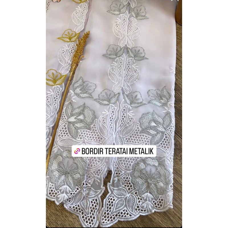 kain kebaya bordir, kebaya bordir bali, kebaya motif baru, kerawang dua