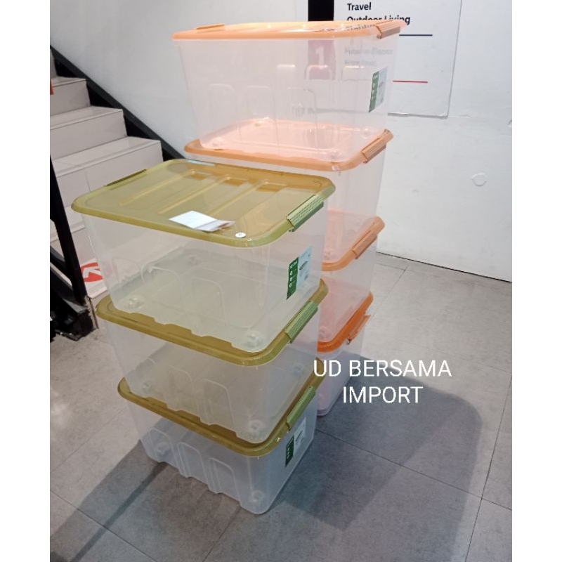 Kotak Penyimpanan Dengan Roda 52L/Storage Box 52L STORA - Orange