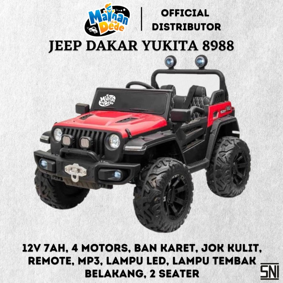 Mainan Anak Mobil Aki JEEP DAKAR 8988 YUKITA