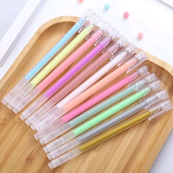 

Pulpen gel warna warni simple muji style