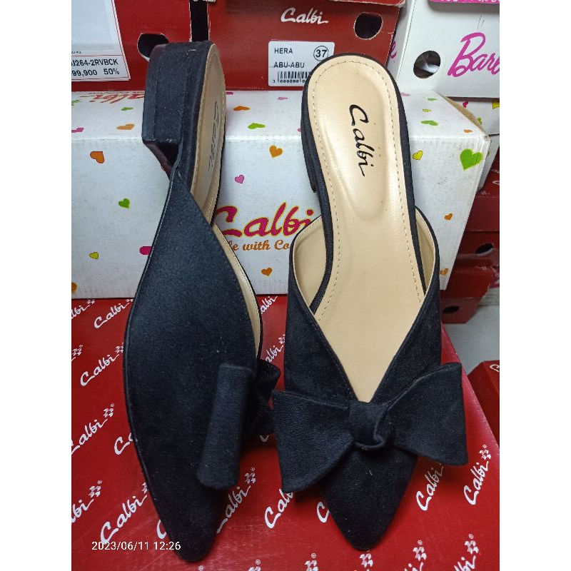 calbi sandal bustong mules wanita KAREN