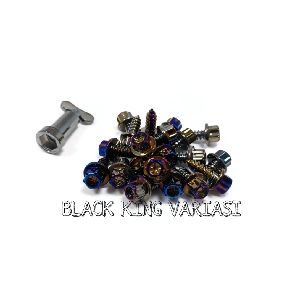 Baut Body Probolt Heng Stainless Baut Probolt Body Heng Plus Kunci Isi 20 Pcs Baut Bodi Body Motor Yamaha
