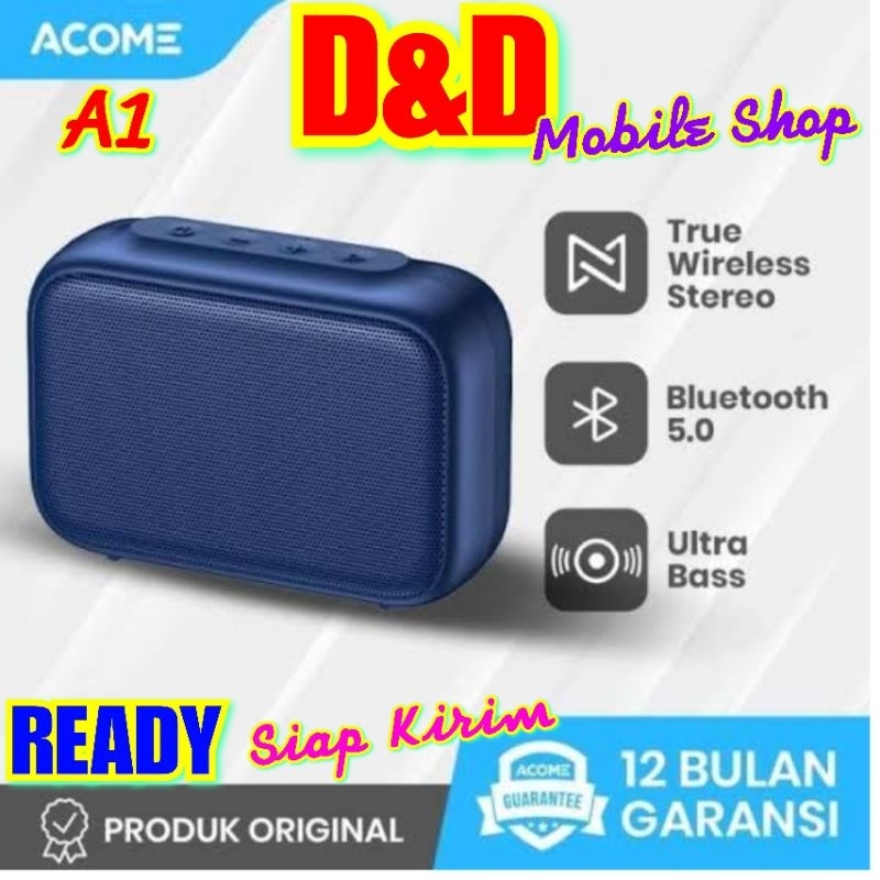 ACOME A1 SENSE SPEAKER BLUETOOTH PORTABLE TWS ULTRA BASS Garansi Resmi