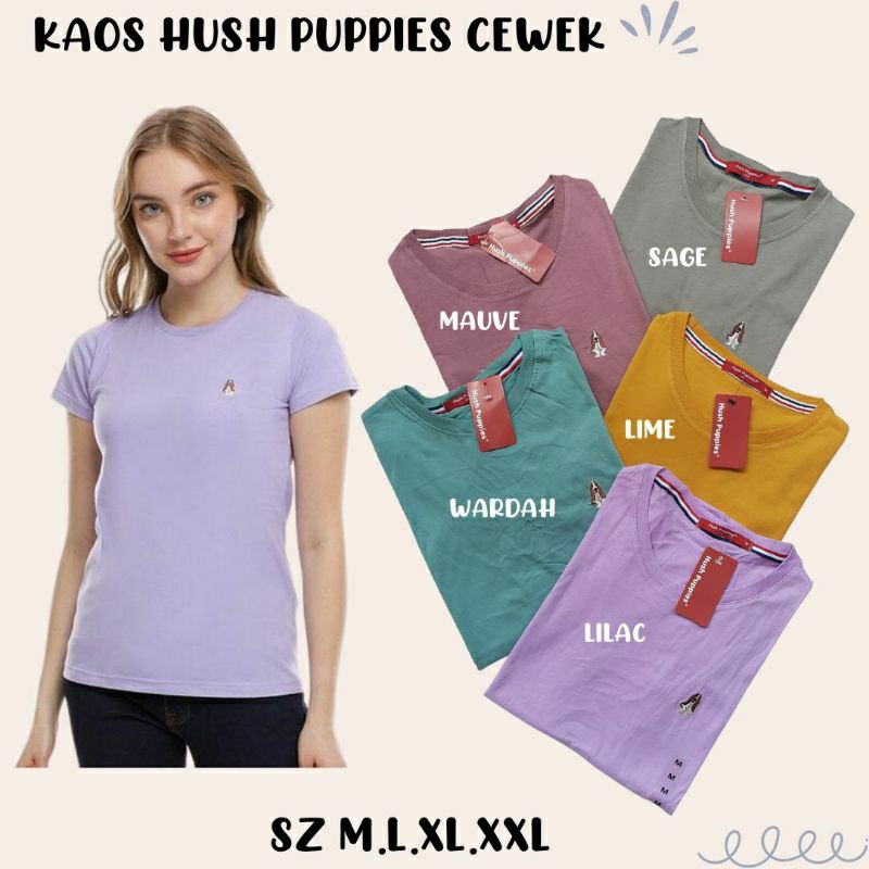 kaos wanita hush puppies