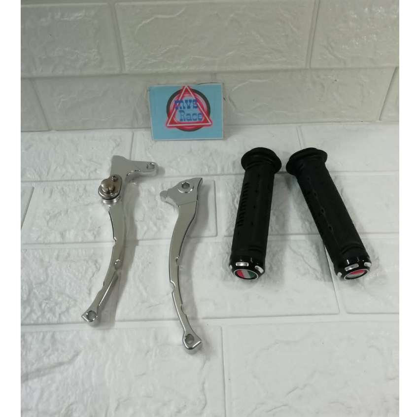 Handle Rem Variasi Cnc + Handgrip Jalu Untuk = Mio J, Fino 125, Mio M3, X Ride 125, Soul GT 125, Aer