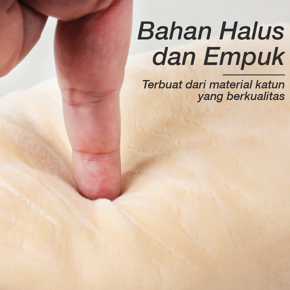 Boneka Bantal Karakter Kucing Lucu Plush Stuffed Toy - ZN91 - Cream