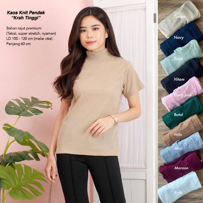 Kaos Pendek Knit //JF326