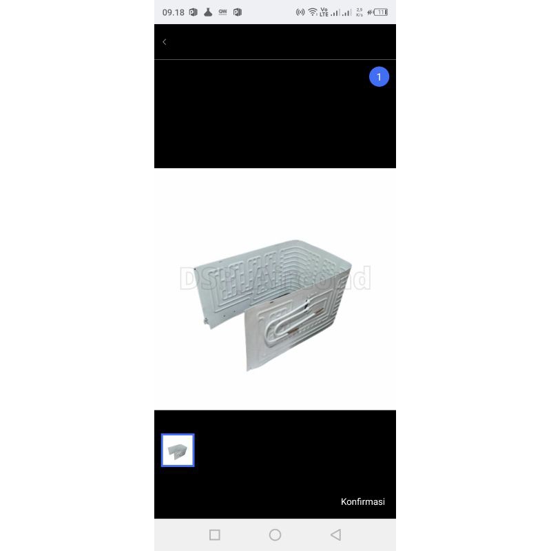 Evaporator Kulkas Toshiba Glacio 1 Pintu 100x23