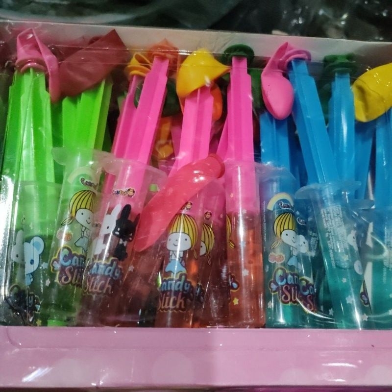 luvmi permen balon suntik candy stick chocolate pasta isi 30 pcs